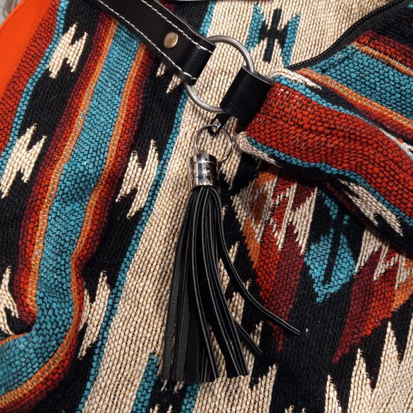 Gypsy Crossbody Bag - Southwest Style - Ethnic Inspired Design - Soft Cotton - Picture 5 of 8